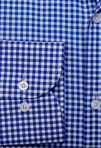 Special Occasion  ROYAL BLUE CHECK FORMAL SHIRT