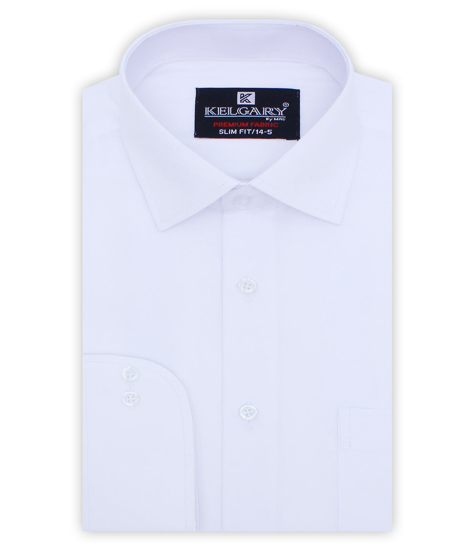 Daily Essentials White Plain Shirt