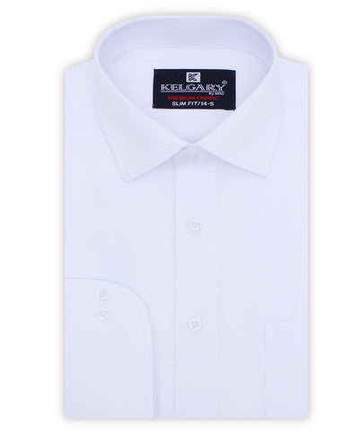 Daily Essentials White Plain Shirt