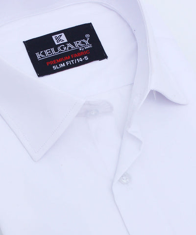 Daily Essentials White Plain Shirt