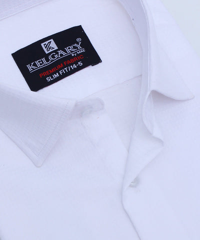 Special Occasion White Texture formal shirt