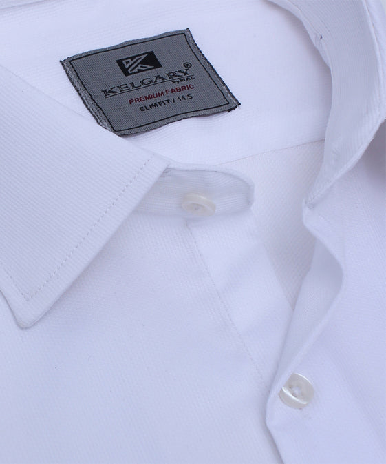 Special Occasion White Self Lining Shirt