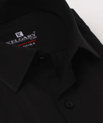 Daily Essentials Black Plain Shirt