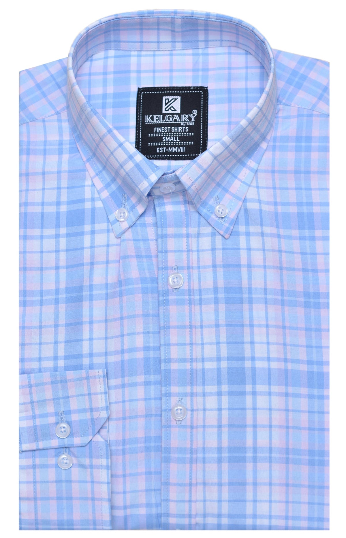 Special Occasion CASUAL SHIRT PINK SKY BLUE CHECK