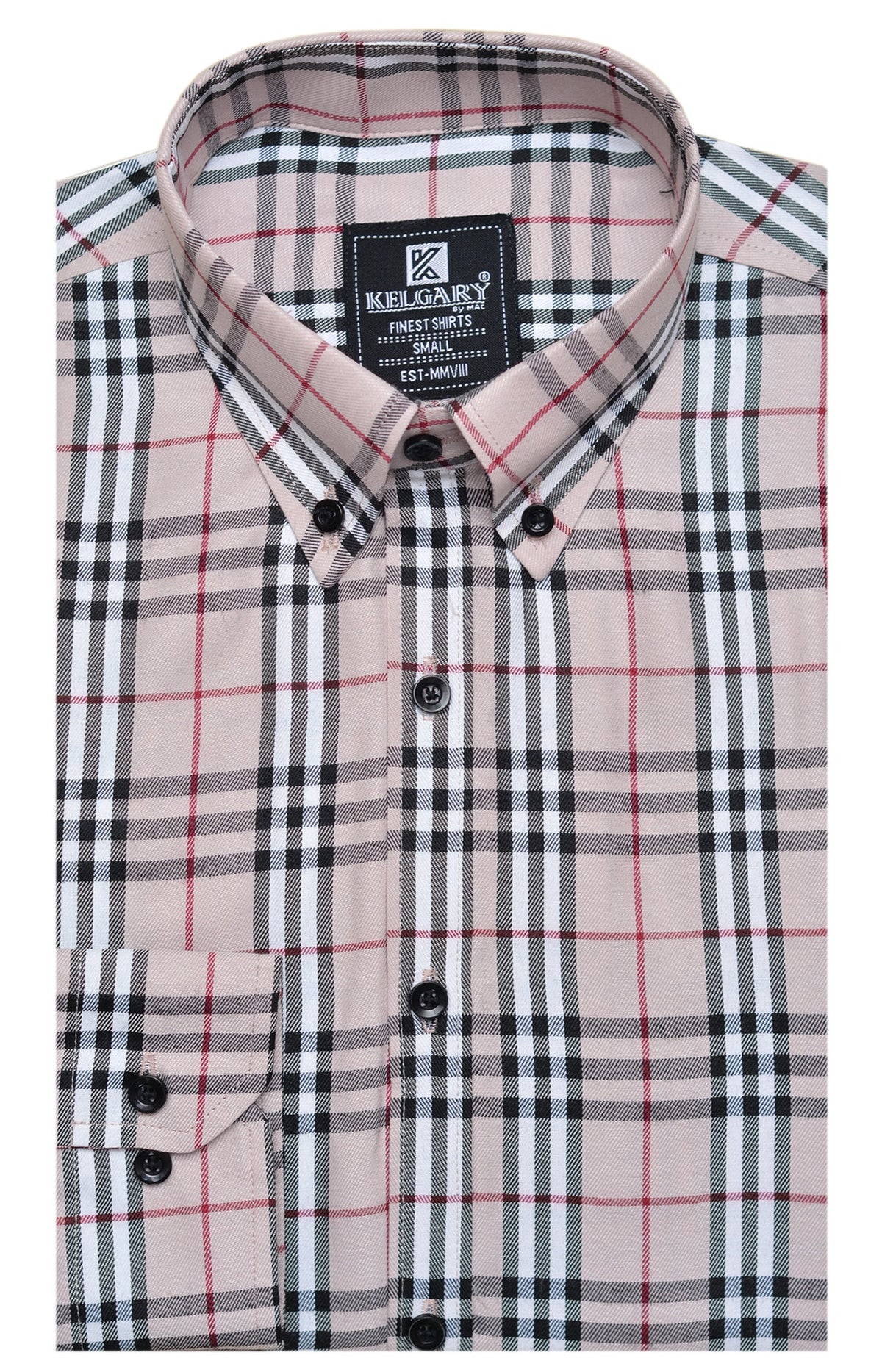 Daily Essentials CASUAL SHIRT PINK SAND CHECK