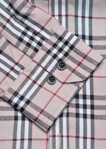 Daily Essentials CASUAL SHIRT PINK SAND CHECK