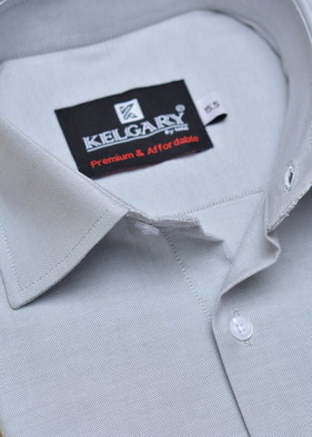 Daily Essentials Silver Grey Plain New Summer Collection Shirt