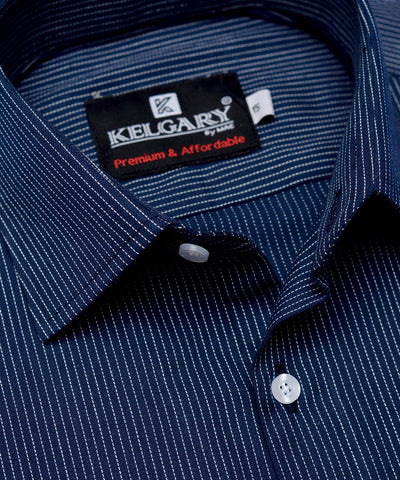 Special Occasion Blue self Lining Shirt