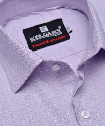 Special Occasion Purple Check Shirt