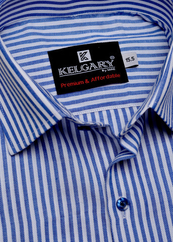 White Blue Lining Essential Daily Shirt
