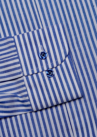 White Blue Lining Essential Daily Shirt