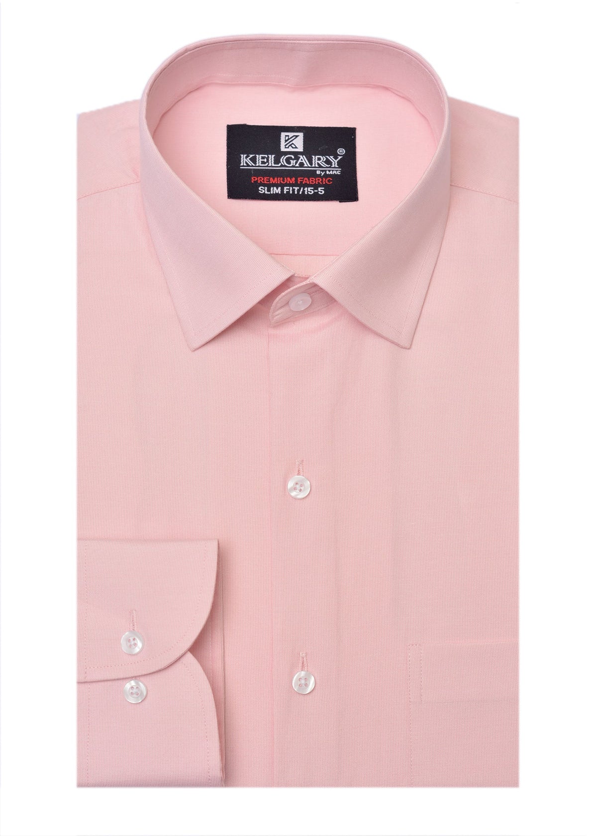 Daily Essentials PEACH PLAIN FORMAL SHIRT