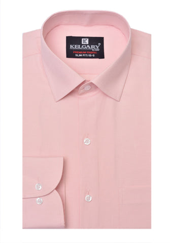 Daily Essentials PEACH PLAIN FORMAL SHIRT